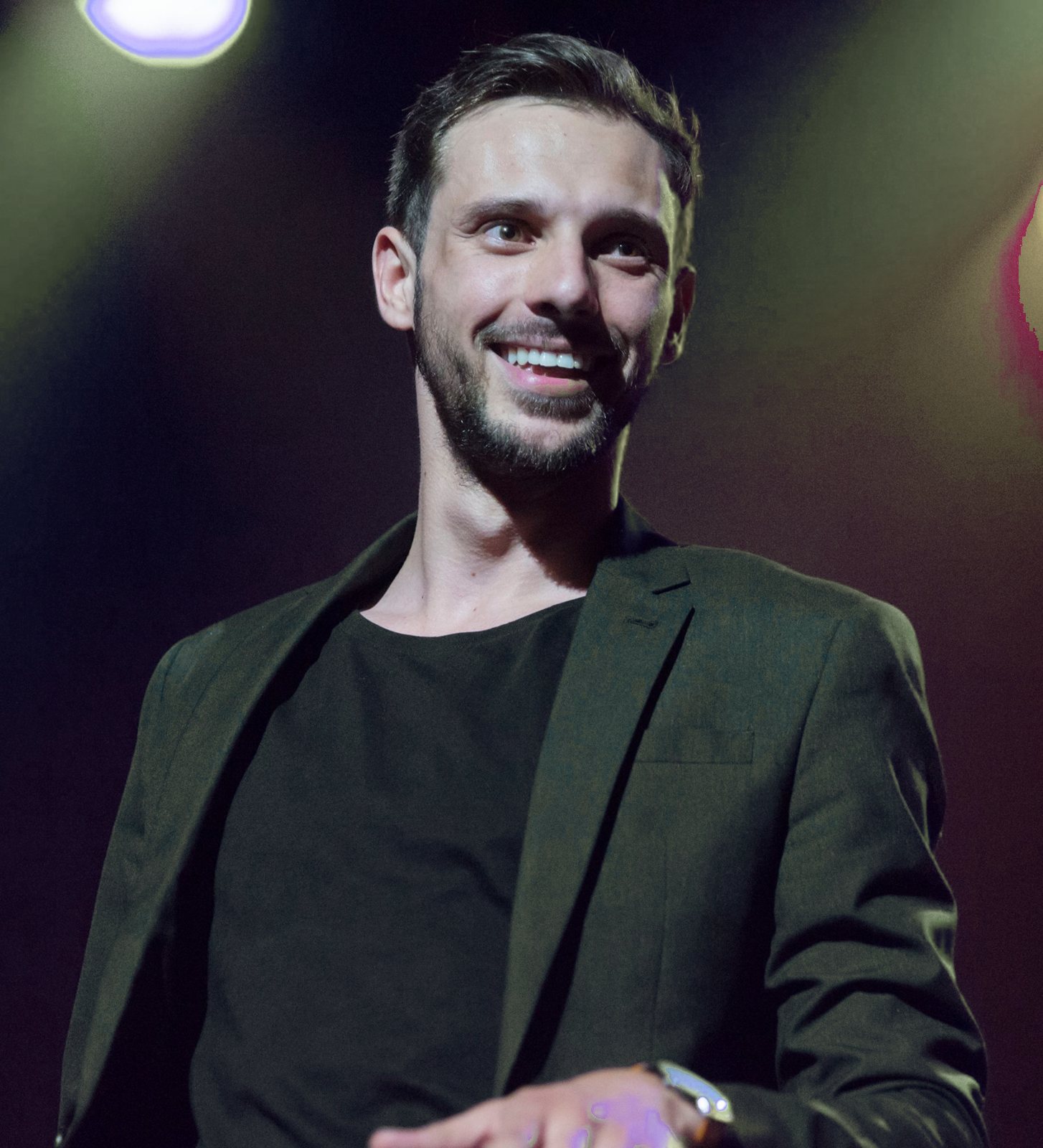 Mike sur scène